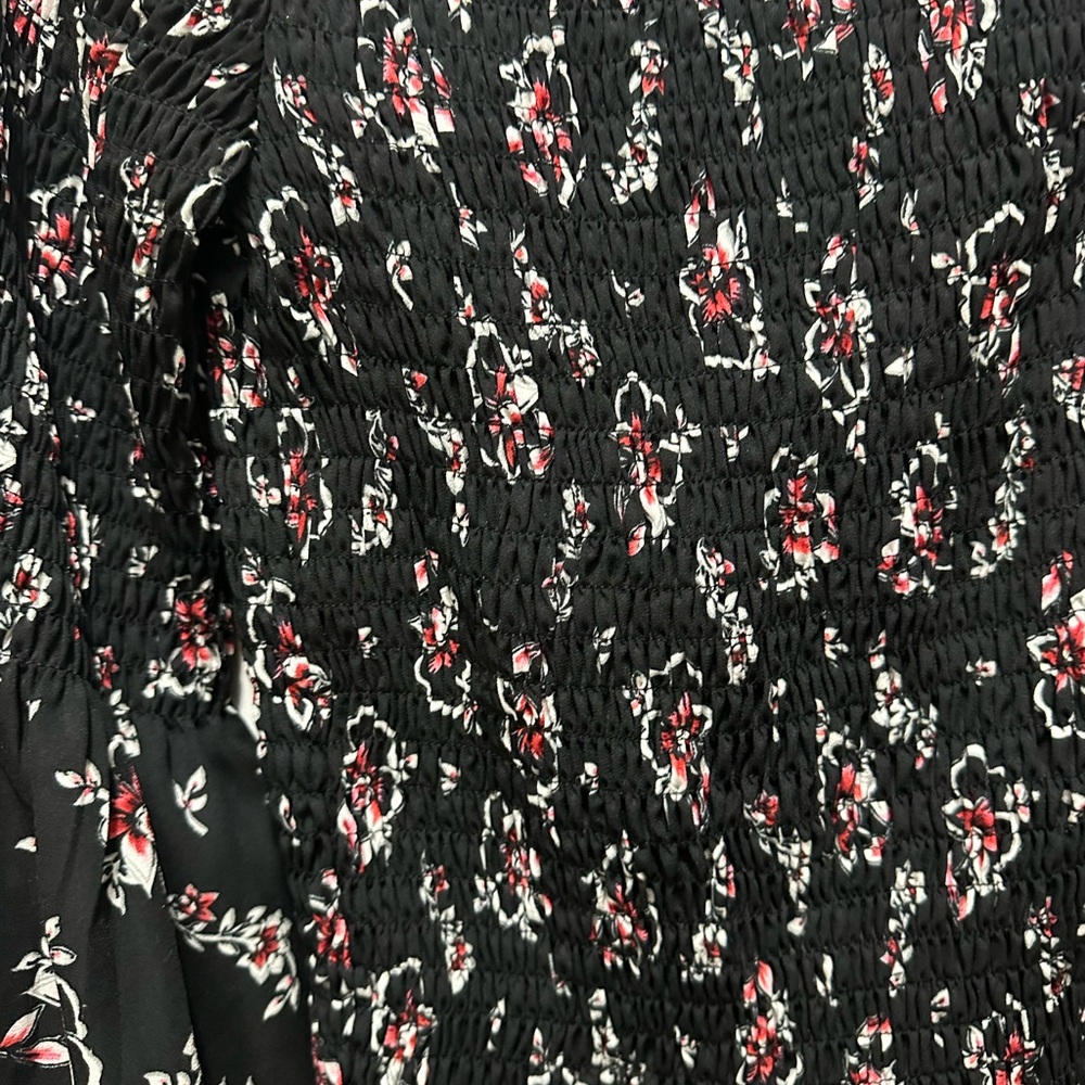 Express Black Floral Off-Shoulder Blouse - Picture 2 of 4
